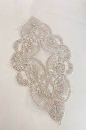 Modern Gümüş Parıltılı Sehpa & Tepsi Örtüsü (Çeyizlik) - 1