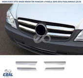 Mercedes Vito W639 Krom Ön Panjur 4 prç. 2010-2014 P. Çelik thumbnail 1