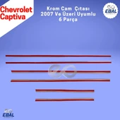 Chevrolet Captiva Krom Cam Çıtası 6 Parça 2007 Üzeri P. Çelik thumbnail 5