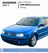 Vw Golf 4 Krom Ön Panjur 4 Parça 1998-2004 P. Çelik thumbnail 4