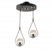 TT Aydınlatma TT024-2Y-SY-ESK  Mat Siyah-Eskitme 2 li Yuvarlak Avi thumbnail 1