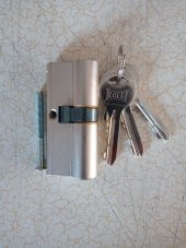 KALE 164GNC KAPI BARELİ NİKEL 68 MM 3 ANAHTARLI - 1