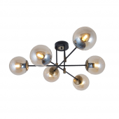 TT Aydınlatma TT028-6 SY-ESK  Mat Siyah - Eskitme 6 lı Lüks Avize - 1