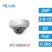 HILOOK IPC-D620H-Z 2Mpix, 2,8-12mm Motorize Lens, H265+,30Mt Gece Görüşü, PoE, IP67, IK10, Dome IP Kamera - 1