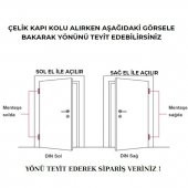 Hanedan Mat Siyah Rozetli Çelik Kapı Kolu Sağ Basar Tek Yön 1 Adet thumbnail 2