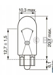 1987302205 Ampül Eco [12v] W16w Stop Dipsiz W2.1x9.5d [10 Adet] - 1