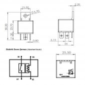12v Mini Röle 4 Pin - 4RA 965 400-031, 97CT15K234AA - 3
