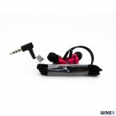 Winex Mıknatıslı Metal Mikrofonlu Kablolu Kulakiçi Kulaklık Kırmızı - 3