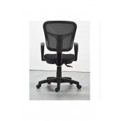 ECEMİCE Siyah Fileli Bilgisayar Ofis Çalışma Sandalyesi Koltuğu - 2