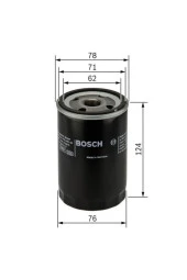 Bosch 0451103105 Yağ Filtresi Mercedes W201 190e-230e 84-93 C124 S124 W124 85-93 R107 R129 thumbnail 1