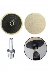 Metal Mermer Parlatma Polisaj Keçesi + Matkap Aparatı Seti 115mm M14 - 1