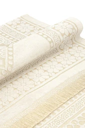Desenli Şönil Seccade - Krem Renk thumbnail 2