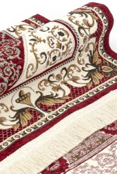 Desenli Şönil Seccade - Kırmızı Renk thumbnail 2