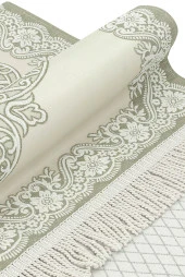 Astarlı Saten Jakarlı Seccade - Açık Yeşil thumbnail 3