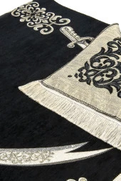 Zülfikar Desenli Ultra Plus Siyah Şönil Seccade 1 thumbnail 3