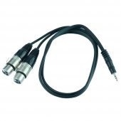 3.5 mm Stereo to 2x XLR Dişi Kablo - 1.5 Metre - 1