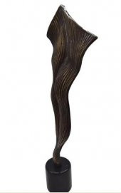 Crearthome Yaprak Dekor Alüminyum Eskitme Obje 63x18 cm SZR-T-5-E - 2