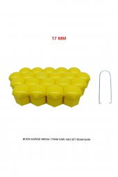 Universal Sarı Renk Bijon Kapağı Seti Sökme Aparatlı 17mm 20 Adet - 3