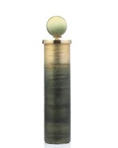 Vitale Madagascar Yeşil Büyük Kapaklı Dekoratif Obje 10x48 cm AK.IX0086 - 1