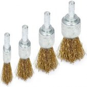 4lü Set Pimli Kalem Tel Fırça Matkap Uyumlu Temizleme Fırçası - 1