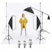 Cazipshop Yemek Çekim Işığı Ürün Çekim Işığı 50x70 Softbox Deveboynu Set - 1