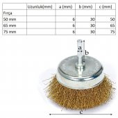 3lü Set Pimli Çanak Tel Fırça Matkap Uyumlu Temizleme Fırçası - 2