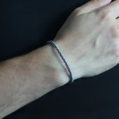 Nipora El İşçiliği Thick Foxtail Tasarım 1000 Ayar Gümüş Kazaz Erkek Bileklik - 3