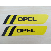 OPEL STİCKER 2li Takım SARI 115x25cm AYNA STİCKER OPEL YAZISI - OPEL ARMASI ETİKETİ ÇIKARTMASI - 1