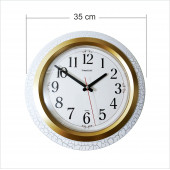 Çatlatma Retro Vintage Tasarım 35 cm Kırılmaz Camlı Duvar Saati - 5