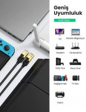 UGREEN Cat7 Esnek Ethernet Kablosu Altın Kaplama 10Gbps 60 thumbnail 3