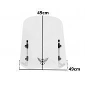 ABV Üniversal Şeffaf Siperlik (49x49 cm) + Bağlantı Ekipmanı (Motosiklet Camı) - 2