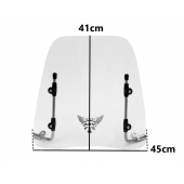 ABV Üniversal Şeffaf Siperlik (41x45 cm) + Bağlantı Ekipmanı (Motosiklet Camı) - 2