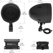 BOSS MCBK420B Motosiklet Bluetooth Hoparlör Sistemi - 4