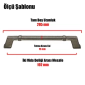 Passage Çekmece Dolap Dolabı Kapak Kulpu Kulbu (192 MM-192.2 CM) Inox Metal Kulpları Mobilya Mutfak thumbnail 3