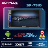 SUNPLUS SP-7910  7 İNCH DOUBLE DIN MP5 PLAYER BLUETOOTHLU ANDROID OTO TEYP - 1