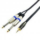 1 Stereo 2 x 6.3 mm Mono Kablo 5 Metre Kaliteli - 1