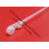 Montaj Delikli Kablo Bağı Plastik Cırt Kelepçe 4X205 100 Adet Beyaz - 4