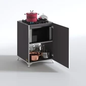 Kenzlife ocak dolabı benek gri 85*60*56 hazır mutfak ankastre gömme ocak için arkalıksız thumbnail 2