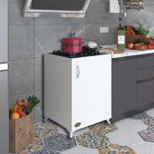 Kenzlife ocak dolabı kamuran byz 85X60X56 hazır mutfak ankastre gömme ocak için arkalıksız - 1