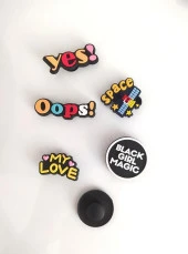 6 Adet Karışık İthal Silikon Terlik Süsü Aksesuar 12086 thumbnail 2