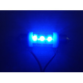 SOFİT LED AMPULU MAVİ 12V 5W (1ADET FİYATI) (3,8cm) PLAKA, TAVAN, İÇ AYDINLATMA - 1