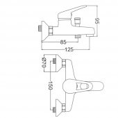 Gms Sırma Mix Banyo Duş Bataryası SR230 thumbnail 2