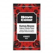 Kırmızı Kumaş Boyası Toz 12 gr 1 Adet Nova Color Toz Kumaş Boyası Kırmızı Kot Pantalon Gömlek Tişört Tekstil Kumaş Boyası 1 Adet - 1