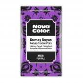 Mor Kumaş Boyası Toz 12 gr 1 Adet Nova Color Toz Kumaş Boyası Mor Kot Pantalon Gömlek Tişört Tekstil Kumaş Boyası 1 Adet - 1