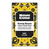 Sarı Kumaş Boyası Toz 12 gr 1 Adet Nova Color Toz Kumaş Boyası Sarı Kot Pantalon Gömlek Tişört Tekstil Kumaş Boyası 1 Adet - 1