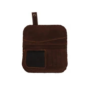 BB HARDAL KAHVE FRİDA KEDİ ÖRGÜ TASARIM CÜZDAN - 3