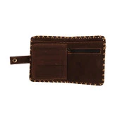 KB YEŞİL KAHVE KEDİ BIYIK ÖRGÜ TASARIM CÜZDAN ÜNİSEX - 3