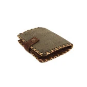 KB YEŞİL KAHVE KEDİ BIYIK ÖRGÜ TASARIM CÜZDAN ÜNİSEX - 4