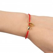 KIRMIZI İP V HARFİ BİLEKLİK - 1