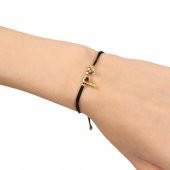 SİYAH İP P HARFİ BİLEKLİK - 1